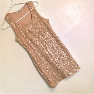 Nude-color Sequined Mini-Dress✨